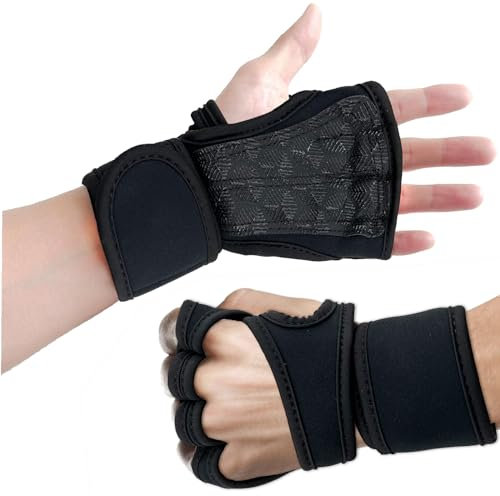 Fitnesshandschuhe Trainingshandschuhe Herren Damen - Handschuhe Herren Sport,Trainingshandschuhe Kraftsport Fitnesshandschuhe,Strong Grip Fitness Training Gloves with Wrist Bandage für Fitness