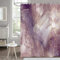 Hnmdmyi Rideau de Douche Marbre 180x200 - Abstrait Rose Violet Or Scintillant, Moderne Luxe Ombre Cristal Texture Art, Imperméable Polyester Tissu Lavable pour Baignoire avec Crochets
