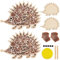 WEBEEDY 2 Sets Igel-Mosaik-Set Machen Sie Ihr Eigenes Tier-Design Dekoration Lustige DIY-Kunst- Und Bastelbedarf DIY-Glashandwerk Mosaikfliesen Handgefertigte Heimdekoration
