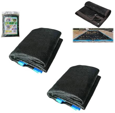 Rete per laghetto, 2 x 5 m, rete parasole per piscina, rete per piscina a terra, isolamento da balcone criptato sui bordi e protezione solare, protegge lo schermo della piscina per interrato e fuori