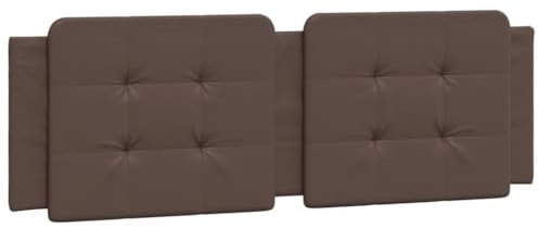 vidaXL Kissen für Kopfteil, Wandpolster Polsterpaneel Bettkopfteil, Rückenkissen Polsterkopfteil Wandkissen Schlafzimmer, Braun 160cm Kunstleder