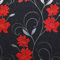 Red Flower Wallpaper Textured Metallic Glitter Effect Vinyl Floral Silver Black Grey Modern