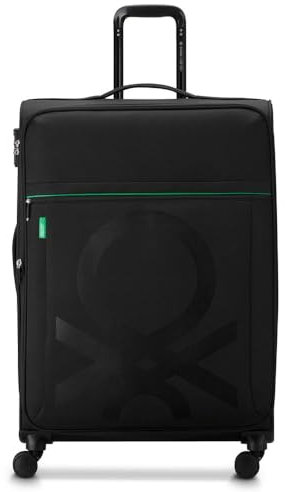 DELSEY Paris x United Colors of Benetton Color Block Koffer flexibel, Schwarz , XL