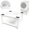 EZ Laundry White Washing Machine Stand & Dryer Pedestal – Fits 61cm Wide Front-Load | 41cm Height Alloy Steel Riser for Back Comfort | Drip Tray & Hose Included | 360 kg Capacity | Universal UK Fit