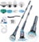 Elektrische Reinigungsbürste,12IN1 Electric Spin Scrubber Schnurlos mit 8 Austauschbaren Bürstenköpfen,Elektrische Putzbürste mit Verstellbarem Griff für Bad,Küche,Fliesen,Böden,Auto (Blau)