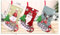 Blausky 4er Set Weihnachtsstrumpf,Nikolausstrumpf,Nikolausstiefel zum Aufhängen,Leinen Weihnachtssocken,Weihnachtsdeko,Mittlere Nikolausstrumpf,für Weihnachten Kamin Deko Geschenke,Gemischt G