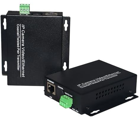 Hebbeko Estensori IP Ethernet su doppino intrecciato cavi telefonici linee telefoniche fino a 1 km per telecamera IP di rete HD, 1 paio
