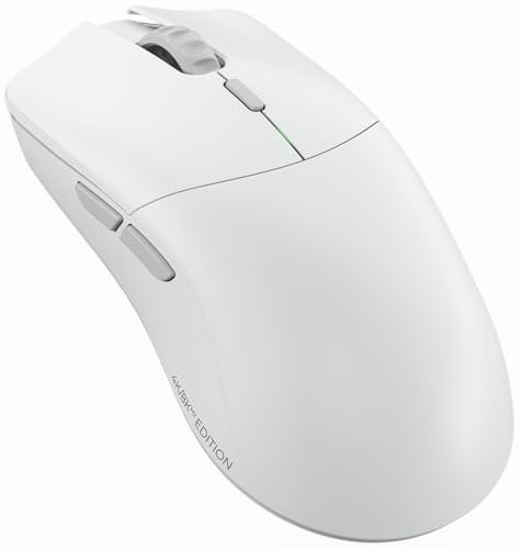 Glorious Gaming Model O 2 PRO 4K/8K White Wireless Gaming Mouse - 2.4GHz Wireless 1ms delay, 4K/8K Polling, 100M clicks, 59g Ultralight, Long Battery Life, 26K DPI BAMF 2.0 Sensor, 6 Buttons