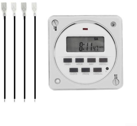 CN101A LCD-Zeitschaltuhr, 12 V, 24 V, 100 V, Zeitrelais, Straßenlaterne, Werbetafel, programmierbares Zeitrelais für Industrie (12 V)