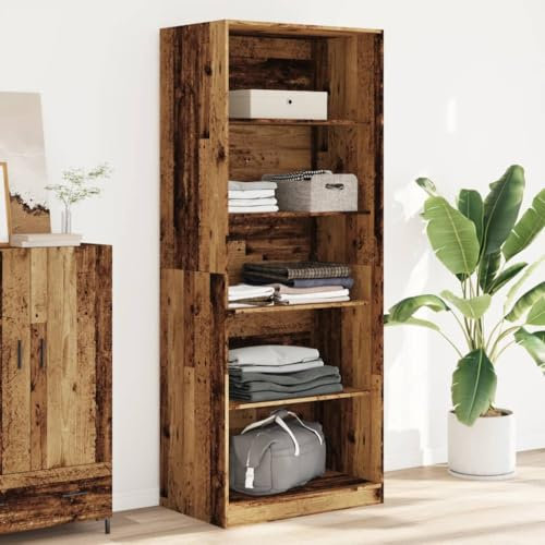 Juroupi Kleiderschrank Altholz-Optik 80x50x200 cm Schlafzimmer Schrank Kleiderschrank Schlafzimmer KleiderschräNke Holzwerkstoff - 3307727