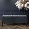 Safar Striped Ottoman Storage Bench, End of Bed Bench with Legs, Entryway Bench with Storage, Shoe Storage Ottoman Box, Rectangle Storage Footstool (Steel Velvet, 4ft (120x40x50)CM)