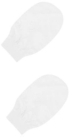 Ciieeo 2st Beauty-gesichtstuch Handschuhe Putzen Fäustel Handschuhe Aus Abgestorbener Haut Peeling-handschuhe Für Das Duschbad Hautreinigungsmittel Duschhandschuhe Die Seide Weiß