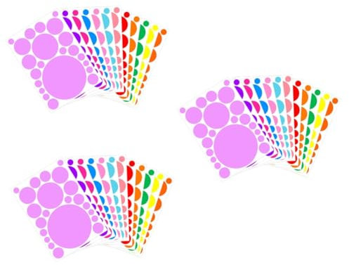 TOYANDONA 36blätter Bunte Runde Wandsticker Teiliges Aus Selbstklebenden Wiederverwendbaren Punkten Für Kreative Wanddekoration Im Kinderzimmer Wohnzimmer Und Mehr