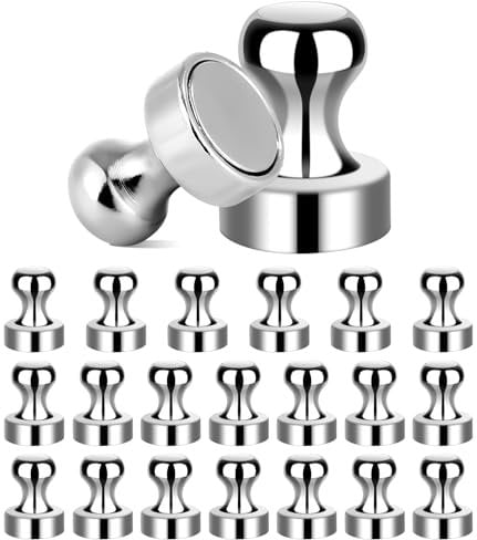 TIDEVAN 20 Stück Extrastarke Neodym Magnete, 12X16mm für Magnettafel, Pinnwand, Büro, Schule, Kühlschrank, Stecktafel