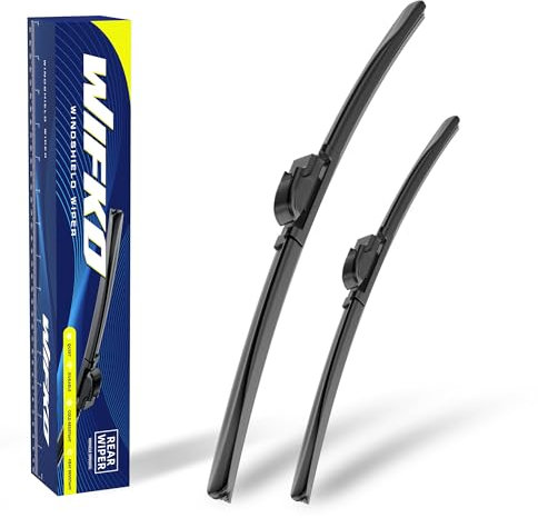 Wifko Scheibenwischer Kompatibel für Peugeot 206 206+ 206CC 206SW 1998-2012, Wischerblätter Vorne, Set Frontscheibenwischer, Auto Scheibenwischer Zubehör