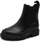 DRECAGE Stivali Pioggia Donna Impermeabile Antiscivolo Stivali Chelsea Corti da Donna Comode Stivali di Gomma Giardinaggio Scarpe Nero 36