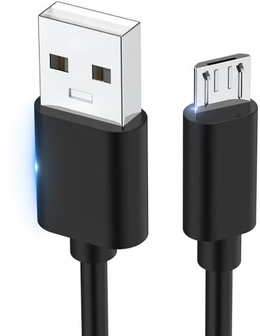 Toxaoii Câble de charge micro USB, compatible avec manette PS4, PS4 Slim/Pro, DualShock 4, Xbox One S/X, Roku Streaming Stick Express Premiere+, Fire TV Stick, câble d'alimentation de rechange (80 cm)