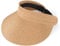 HeyCaps Women’s Visor Straw Hat - Summer Foldable Sun Protection Travel Breathable Adjustable Wide Brim Casual Beach Hat Stylish Khaki