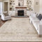 HUGEAR Beige Vintage Alfombra Salon Alfombras 200x300cm Antideslizante Lavables en Lavadora Grandes Carpet Habitacion Salón Pie de Cama Comedor Tapete Sala Pelo Corto Tapetes