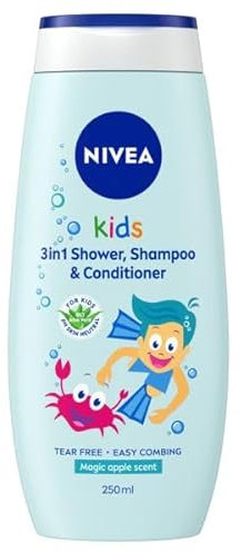 Nivea 2 IN 1 Shampoo & Shower Gel For Kids With Magic Apple Scent, For Boys, 250 ml, Pack of 1
