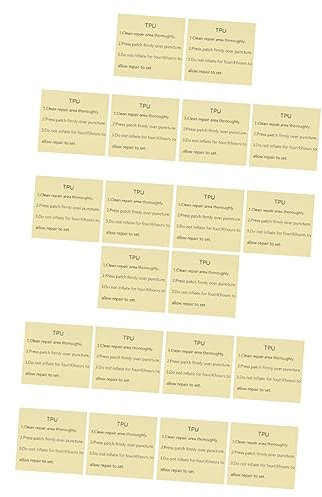 Toyvian 2sets Tpu Adhesive Repair Patch for Inflatable Products Tent Jacket and Boat Repair Sticker Durable Self Adhesive Puncture Kit for Various Surfaces 10sheets*2