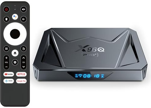 LEFFOT Android 14 TV Box 2025, X96Q Pro+ 4K Ultra HD TV-Box, 2GB RAM + 16GB ROM, Smart TVBox with HDR10, 2.4G & 5G WiFi 6, 1000M Ethernet, BT 5.0, Allwinner H728 Octa-Core Arm Cortex A55