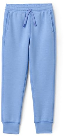 Amazon Essentials Girls' Athletic Regular-Fit Jogger Tracksuit Bottoms with Pockets, Active Sweat, Cornflower Blue, 6-7 Years