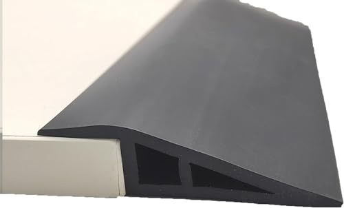 Self-Adhesive Rubber Carpet Trim Strip - Threshold Ramp Edging for 5-10mm Slopes - Perfect for Laminate Flooring Door Strips - Multiple Length Options Available