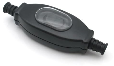 Wasserdichter Inline-Schalter, 8 mm Kabel für Badezimmer im Freien und feuchte Umgebungen, IP67, 250 V, 3 A, Doppelschnitt, runder Draht, Silberkontakt