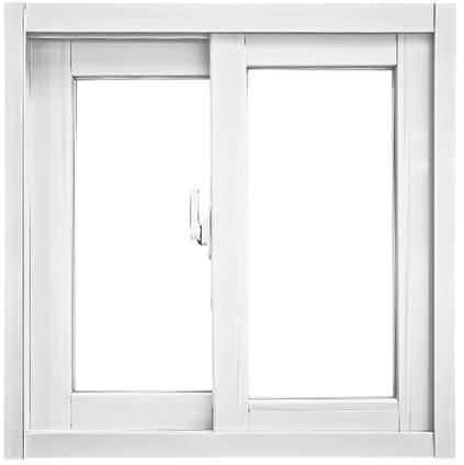 Fenêtre Coulissante for Sous-sol, Dimensions sur Mesure Disponibles, Cadre en Aluminium, Verre Trempé, Installation Facile(White,100x50cm/W39.3xH19.6in)