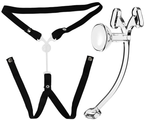 Klassiska skyddsburar för män, smidiga att bära med anti-av-hjälprem, design i fjärilsform-RDLZ07X (R1-Transparent, Large+1 bälte)