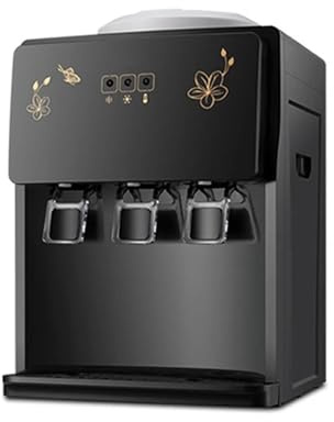 Electric Water Dispenser Desktop Ice and Hot Drink Machine For Home and Office Instant Heating Drinking Fountain Drinkware Tool(White Ice and Hot)