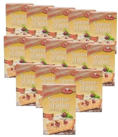 Bielmeier Küchenmeister Speisestärke 15×400 g – glutenfrei & fein aus Mais – 6 kg Maisstärke als Backzutat & Bindemittel – ideal für Soßen, Desserts, Kuchen & die glutenfreie Küche
