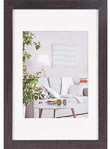 Henzo Modern Bilderrahmen, Holz, dunkelbraun, 20x30 cm