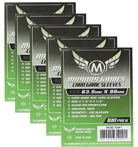 MayDay Standard Card Game Sleeves - Kartenschutzhüllen 63,5x88mm (500 Stück) Vorteilspack