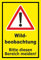 Melis-Folienwerkstatt Schild Wild-beobachtung - 60x40cm - Bohrlöcher - 3mm Aluverbund – 20 VAR S00359-107-C