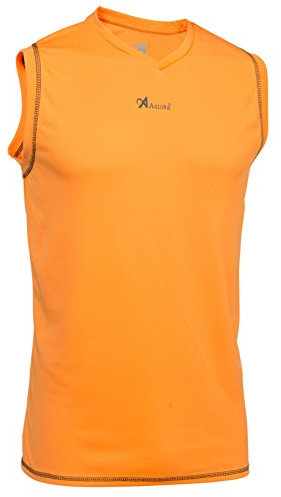 Asioka 184/17 Camiseta de Baloncesto sin Manga, Unisex Adulto, Naranja, XL