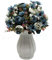 CATTREE Künstliche Rosen, Kunststoffpflanzen, Seide, künstliche Rosen, Hochzeit, Brautstrauß, Party, Innen- und Außenbereich, Heimwerken, Zuhause, Garten, Veranda, Büro, Blau, 4 Stück