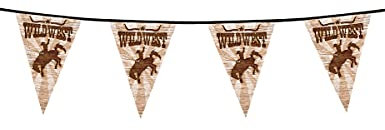 Boland BOL54350 Girlande mit Western-Wildwesten, 6 m