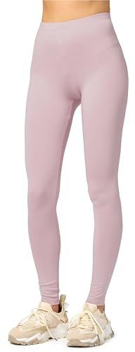 Merry Style Damen Lange Leggings aus Viskose MS10-143 (Caffelatte, 3XL)