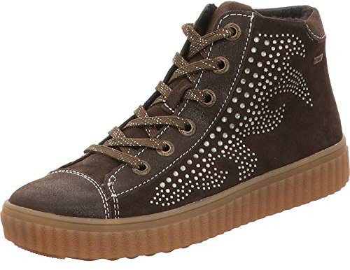 Lurchi Mädchen NAVINA-TEX Hohe Sneaker, Grün (Dk Olive 46)