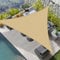HENG FENG Toldo Vela de Sombra Impermeable Triangular 3x3x3m Poliéster Protección Rayos UV Resistente para Terraza Patio Exterior Jardín Color Arena