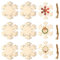30PCS Christmas Tree Wooden Ornaments Wooden Bauble Unfinished Wood Discs Blank Wooden Embellishments Snowflake Hanging Bauble Wood Pendants for DIY Craft Christmas Hanging Decorations