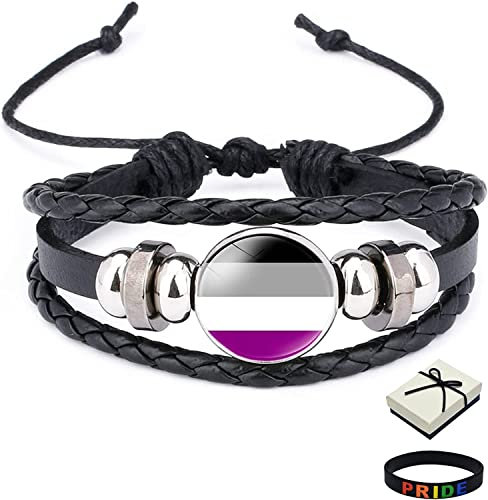 bangyao LGBTQ Zubehör Stolz Armband mit Geschenkbox, pansexueller Transgender Homosexuell Gay Trans Lesbian Bisexuelle Bi-Geschenke für Teenager Männer Frauen Valentinstag