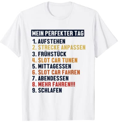 Slotcar Bahn Bausatz 1 24 Zubehör 1 32 Geschenke - Unisex Erwachsene T-Shirt, Multicolored, S, V-Ausschnitt, Kurzarm, Party, Crew-Ausschnitt, T-Shirt, Pullover