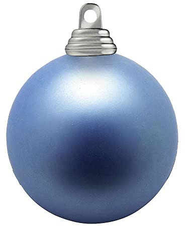 Deco Woerner XXL Weihnachtskugeln Christbaumhänger Jeansblau schwer entflammbar B1 matt 20 cm