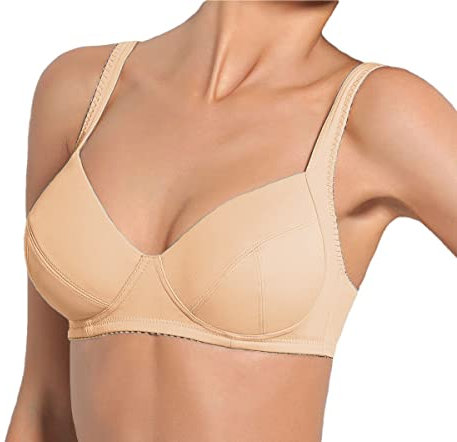 SIèLEI 1 Reggiseno Donna 960 Senza Ferretto in Microfibra Stretch Liscia - Coppa C, Skin 2