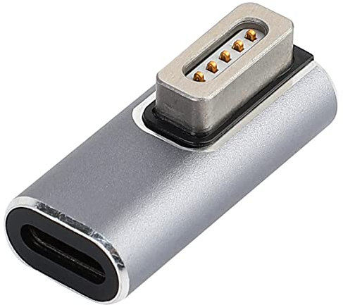 SUPERNIGHT Magnet Adapter, Magnetische L-Spitze USB C Adapter Kompatibel mit Mags 1 MacBook Pro/Air, Typ-C PD Power Schnellladeadapter Konverter Anschluss Ersatz für MacBook Netzteil 18.5~20V, 5A max