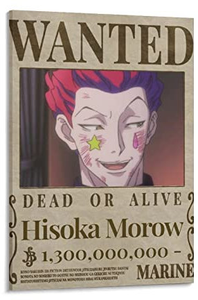 Hisoka Wanted Posterdruck, Fotokunst, Malerei, Leinwand, Poster, Heimdekoration, 60 x 90 cm