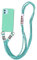Emlivi Mobile Phone Lanyard Case for iPhone 13 mini, Necklace Case with Nylon Shoulder Strap, Liquid Silicone TPU Phone Case with Lanyard, Stylish Crossbody Protective Case for iPhone 13 Mini, A-Green